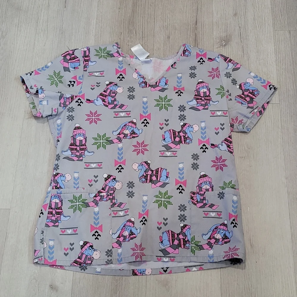 Disney Eeyore size Medium scrub top - Picture 1 of 5